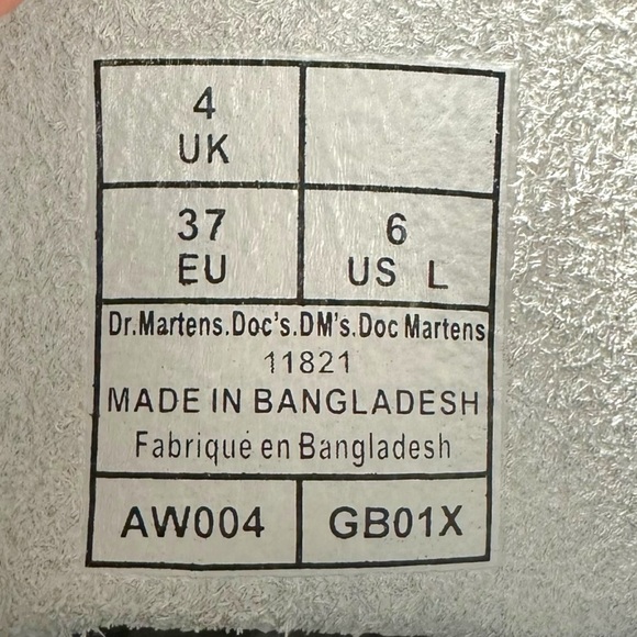 Dr. Martens 1460 Smooth Leather Lace up Boots Ladies Size 6 NWT NEW Combat Punk - Picture 11 of 16
